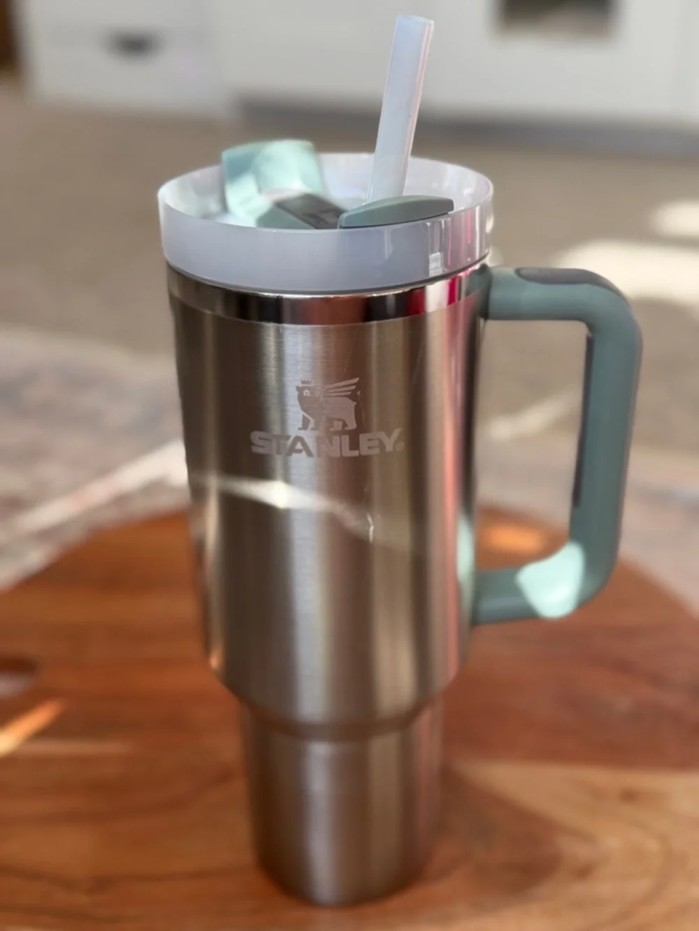 Stanley Stainless Steel Travel Tumbler with Mint Accents - Picture 2 of 16